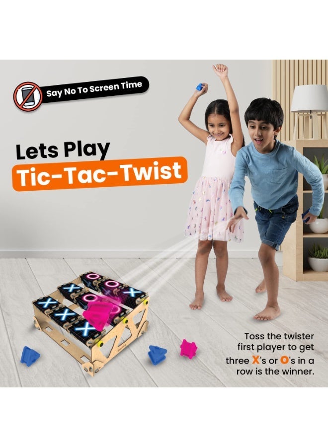 سمارتيفيتي لعبة سمارتيفيتي تيك تاك تويست التعليمية للأطفال من 6 إلى 12 عامًا، هدية عيد ميلاد للأولاد والبنات من عمر 6 إلى 12 عامًا، لعبة أنشطة علمية وتعليمية، صنع في الهند - Image 2